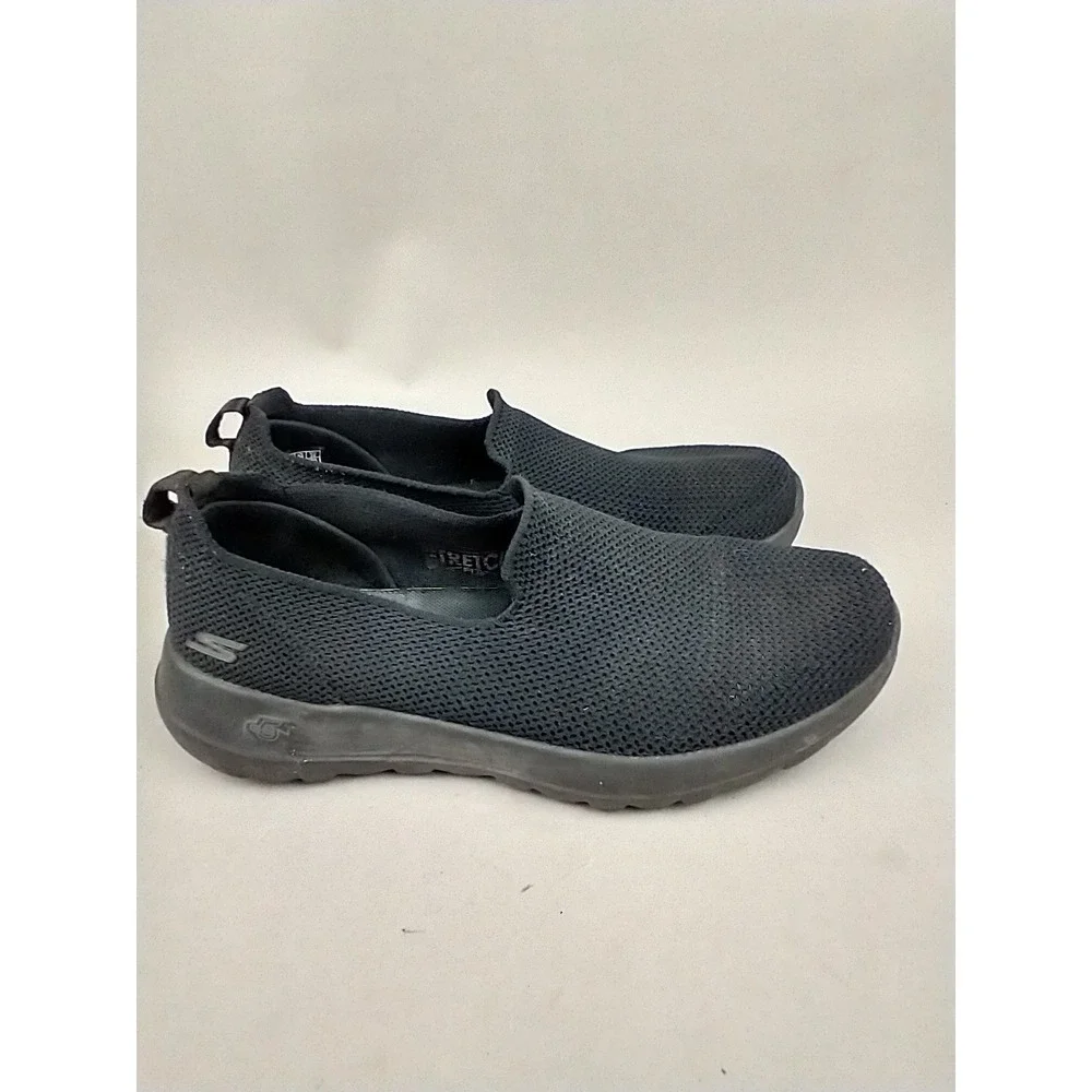 Skechers GOwalk Joy Black Slip On Walking Shoes Womens 7  124187 BBK Stretch Fit